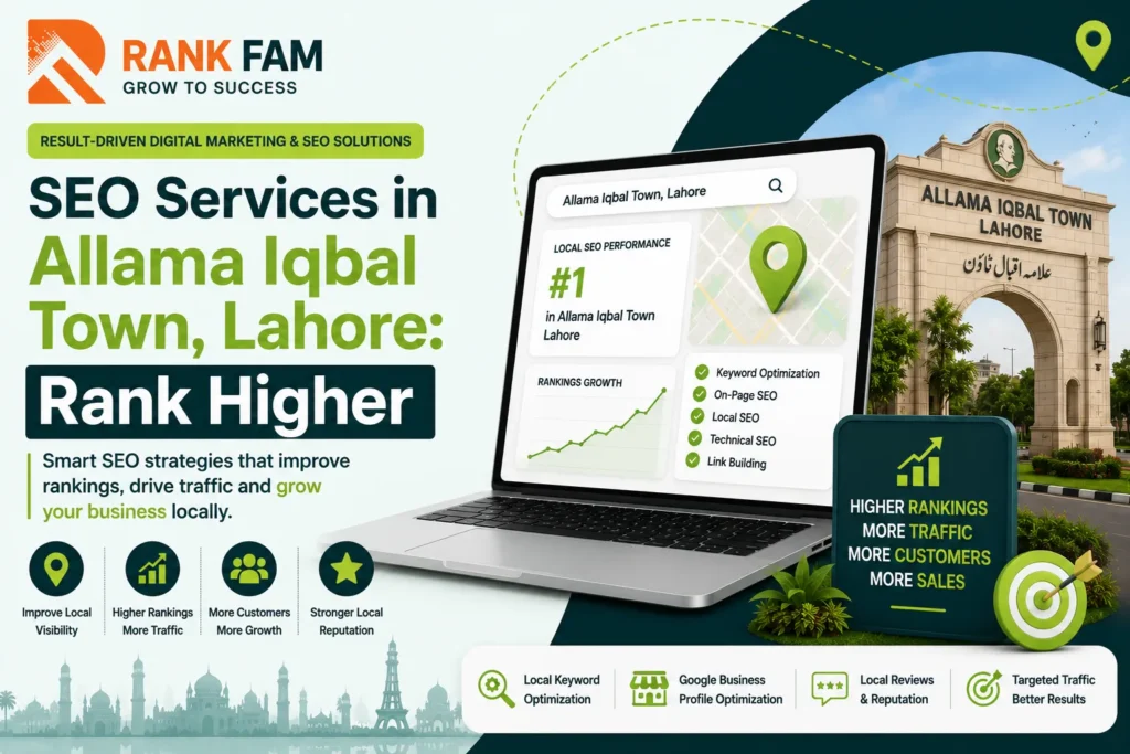 SEO services in Allama Iqbal Town Lahore for higher rankings